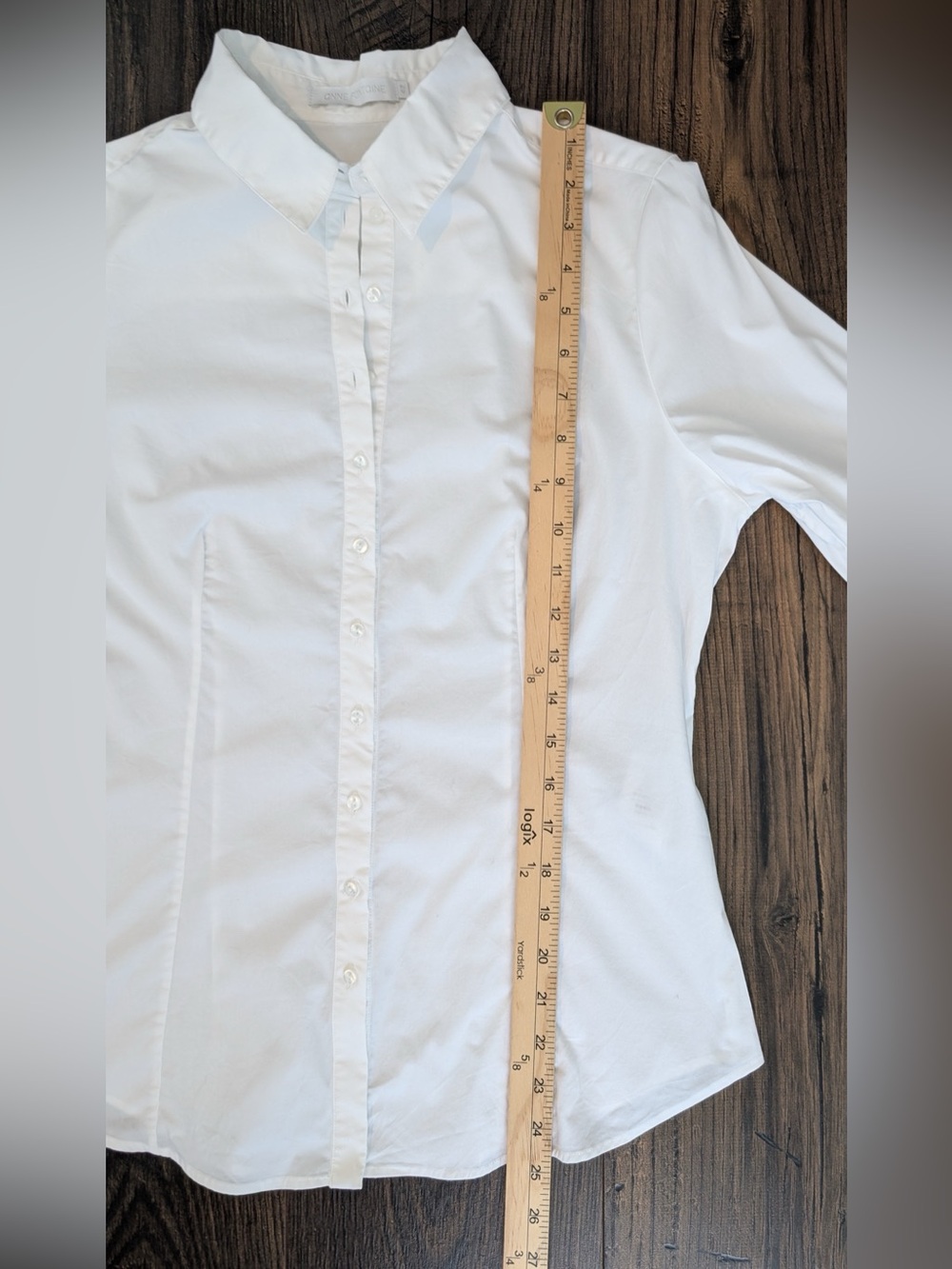 Anne Fontaine Women’s Netty Classic Long Sleeve Button Down Blouse White Size 42 - Picture 10 of 12